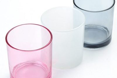 Black white glass candle jar with rose lid (1)