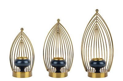 Decorative metal gold brass lantern (1)