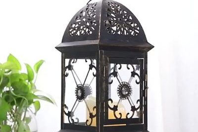 European white iron wedding candelabra lantern (5)