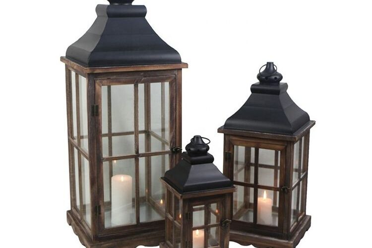 Factory direct outdoor garden wooden lantern (1)