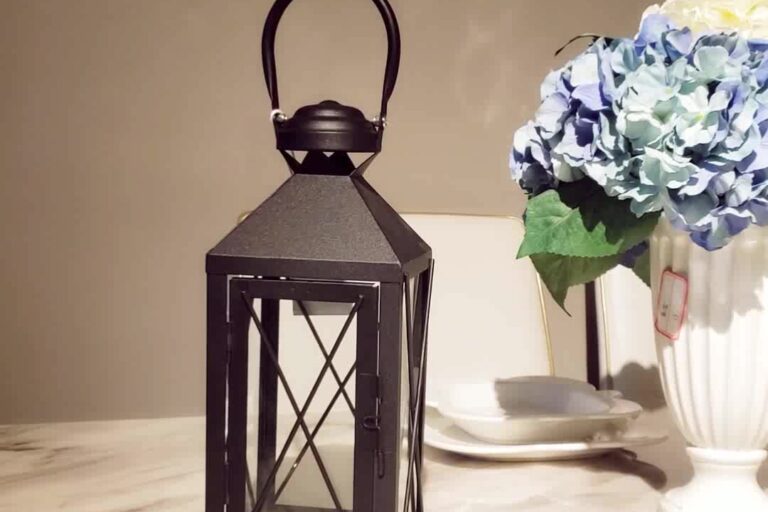 Geometric mini metal black lantern (2)