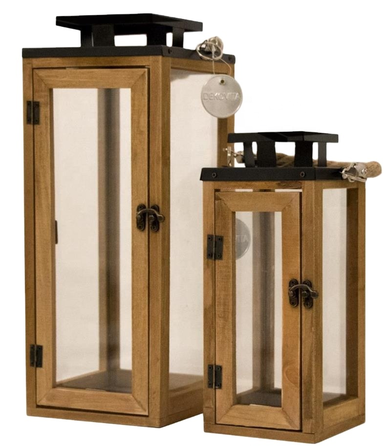 Indoor/ outdoor light wooden lantern Lantern Wholesale