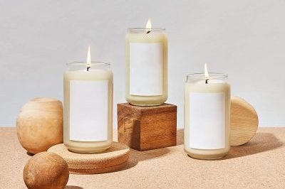 Luxury candle glass container with scented candle (1)