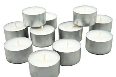 White bulk decorative wedding tea candles (2)