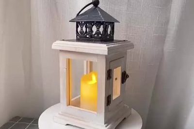 Wholesale antique iron candlestick wooden lantern (5)