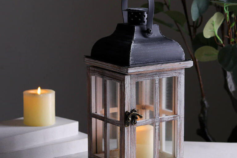 Wooden outdoor vintage decorative lantern (5)