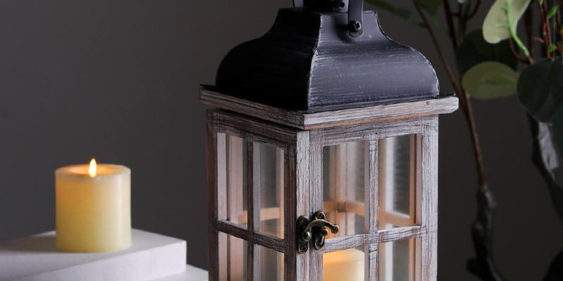 Wooden outdoor vintage decorative lantern (5)