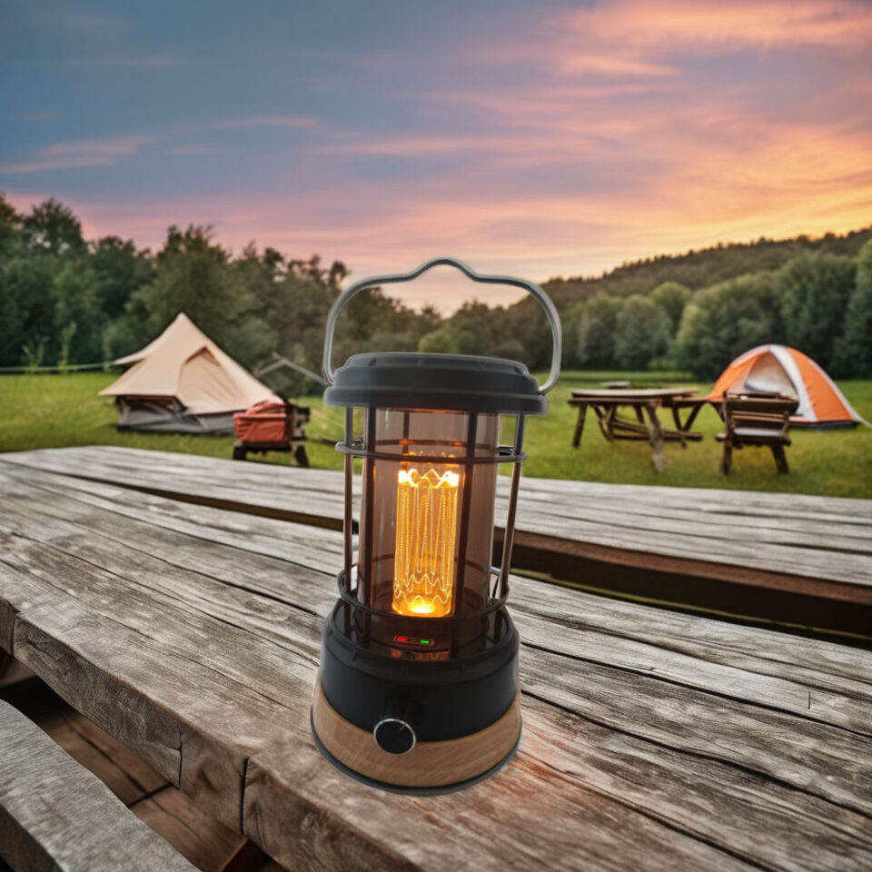 Solar Bamboo Lantern for Garden & Camping