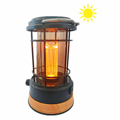 Solar Bamboo Lantern for Garden & Camping