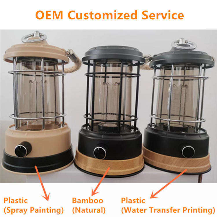 Solar Bamboo Lantern for Garden & Camping