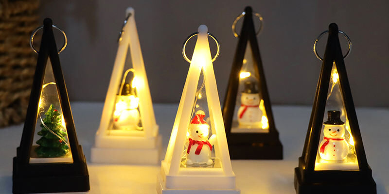 Christmas LED Triangle Lantern