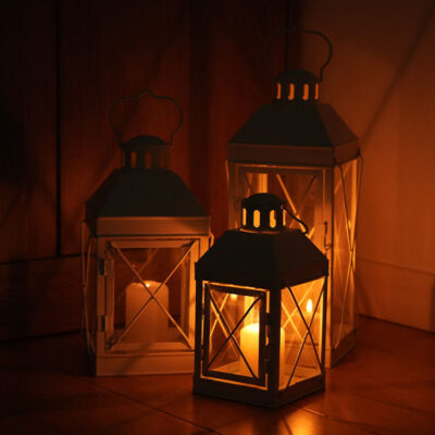 Garden Table Candle Lantern Light