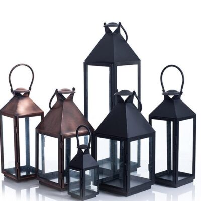 Wedding Metal Candle Lantern Set