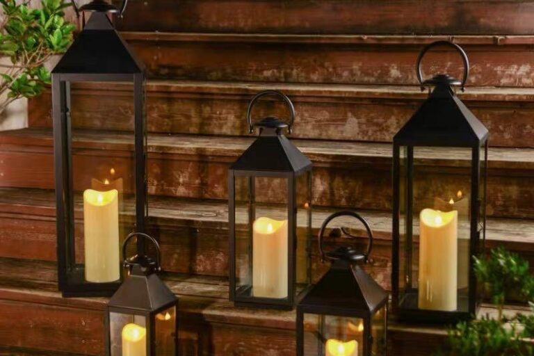 Wedding Metal Candle Lantern Set