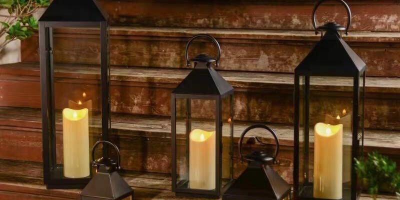 Wedding Metal Candle Lantern Set
