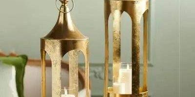 Tall Brass Wedding Lantern for Aisle