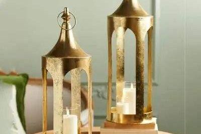 Tall Brass Wedding Lantern for Aisle