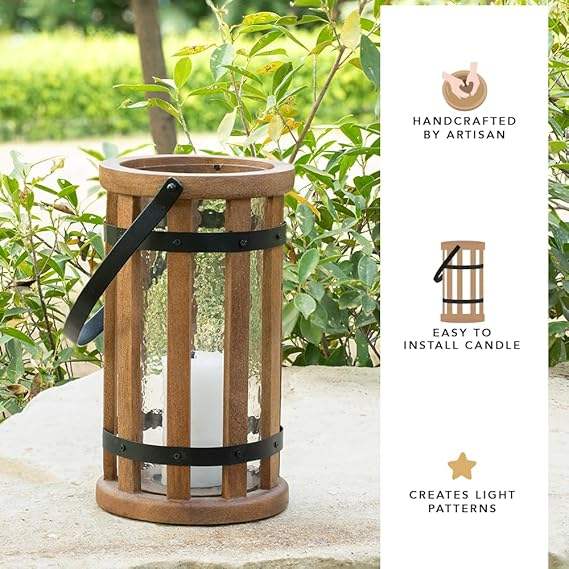 Wooden Candle Lantern for Home Decoration