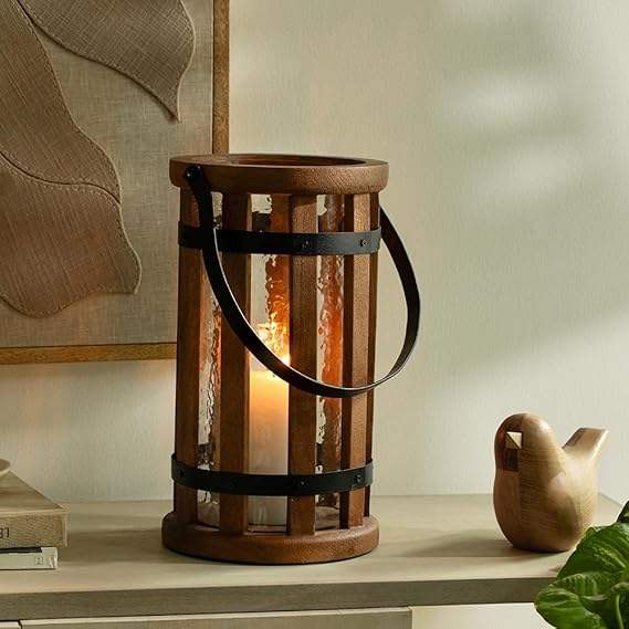 Wooden Candle Lantern for Home Decoration