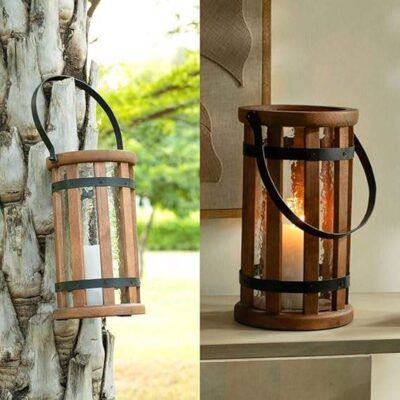 Wooden Candle Lantern for Home Decoration
