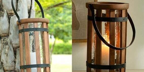 Wooden Candle Lantern for Home Decoration