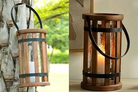 Wooden Candle Lantern for Home Decoration