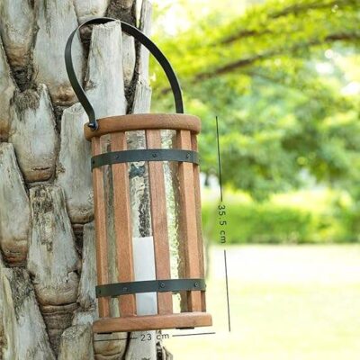 Wooden Candle Lantern for Home Decoration
