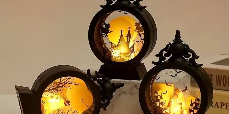 Pumpkin Ghost Lantern LED Lamp