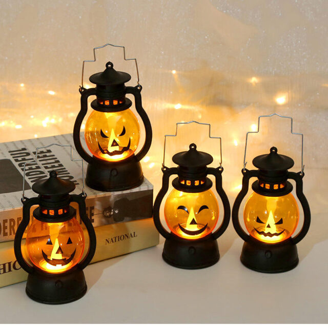 Pumpkin Lantern LED Pendant Light