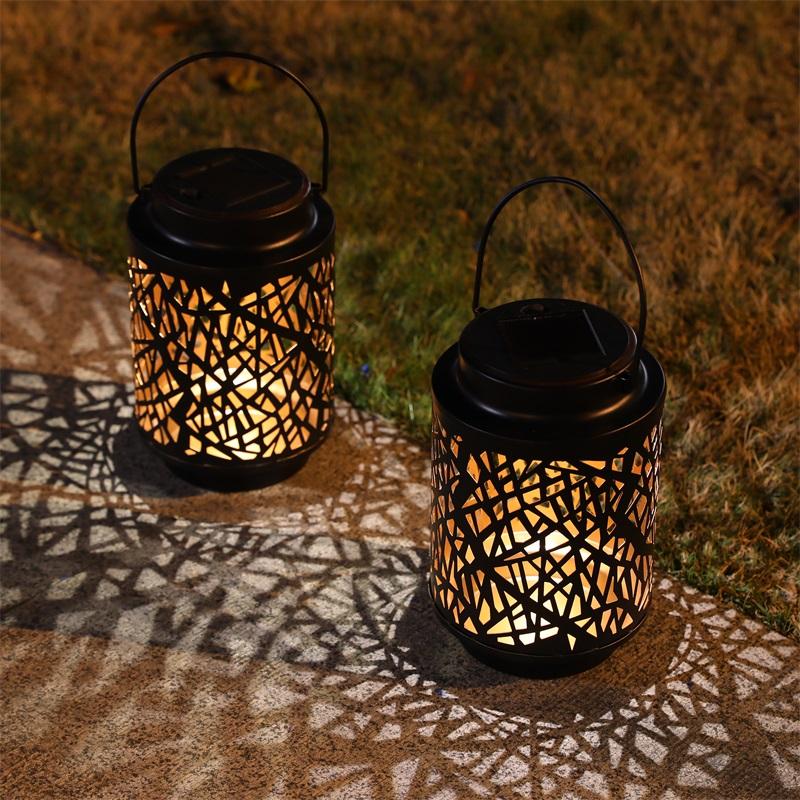 Metal Hanging Solar Lantern with Handle