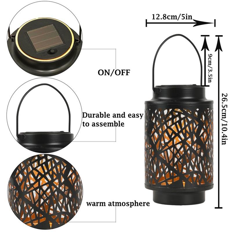 Metal Hanging Solar Lantern with Handle