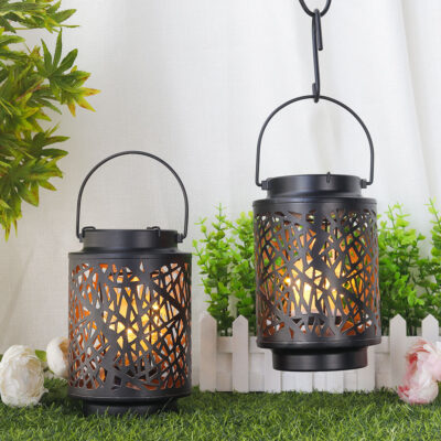 Metal Hanging Solar Lantern with Handle