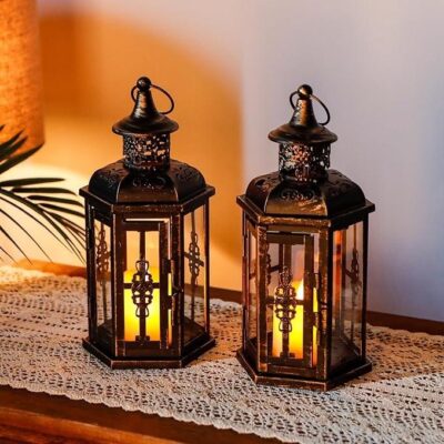 Metal Hollow-Out Wedding Lantern