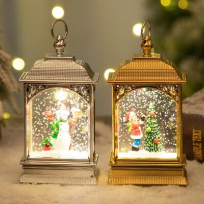 Lighted Christmas Lanterns LED Santa