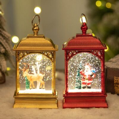 Lighted Christmas Lanterns LED Santa