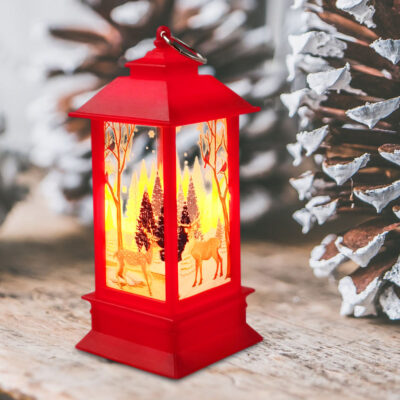 Merry Christmas LED Snowing Lamp Lantern