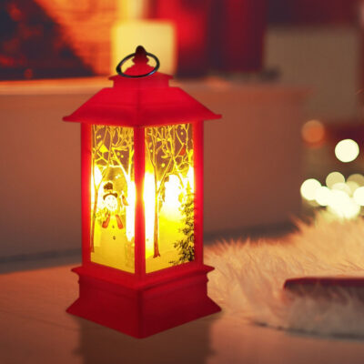 Merry Christmas LED Snowing Lamp Lantern