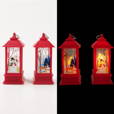 Merry Christmas LED Snowing Lamp Lantern