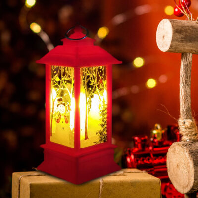 Merry Christmas LED Snowing Lamp Lantern