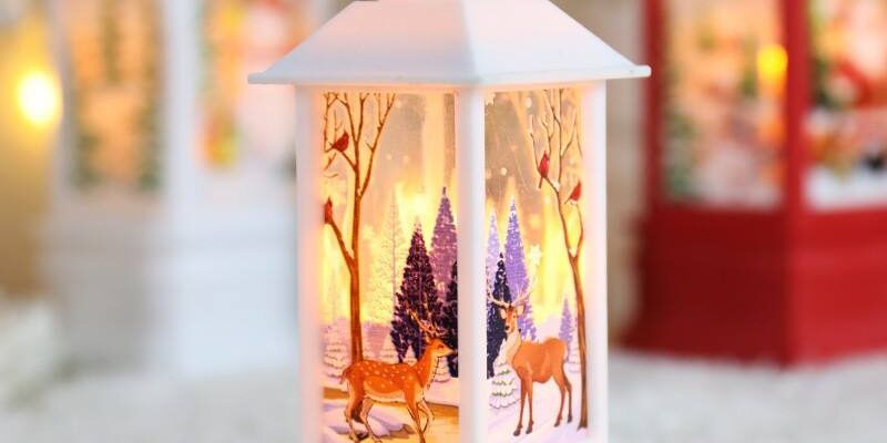 Mini LED Christmas Tree Lantern
