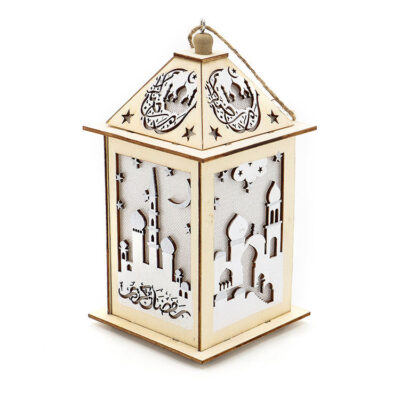 Wood Ramadan Lantern Moon Shape