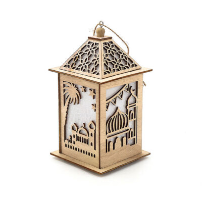 Wood Ramadan Lantern Moon Shape