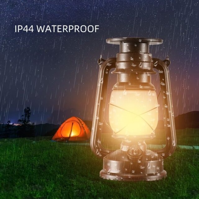 Solar LED Lantern with Flickering Flame f
