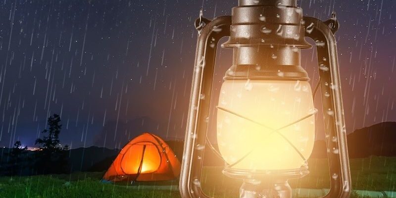 Solar LED Lantern with Flickering Flame f