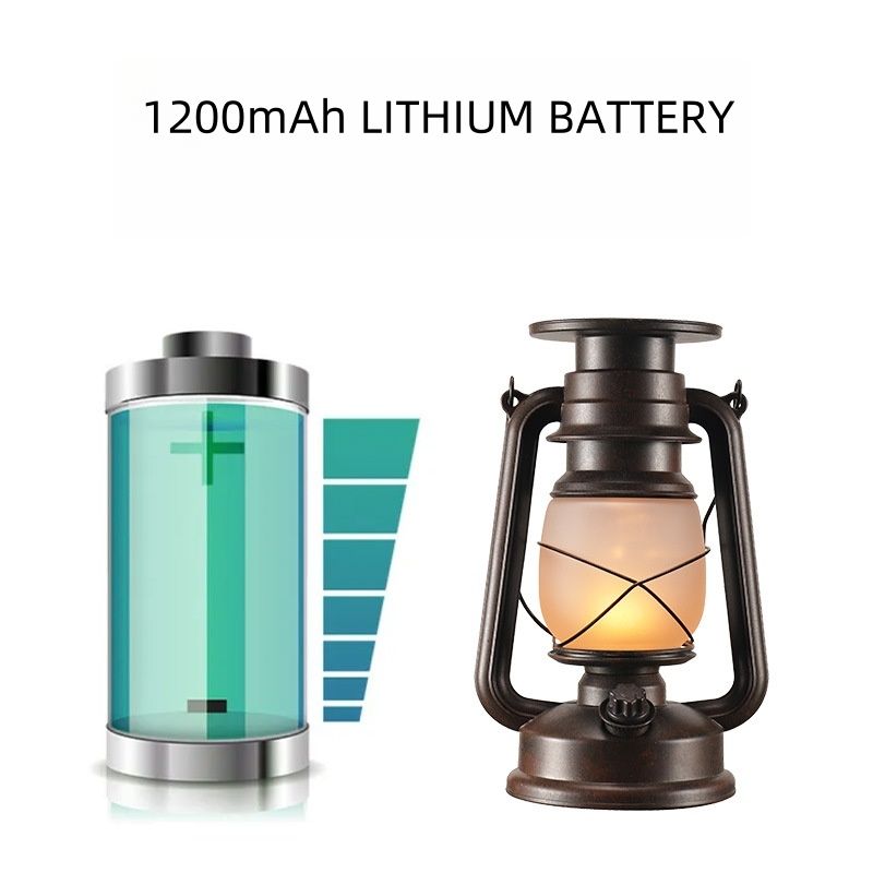 Solar LED Lantern with Flickering Flame f