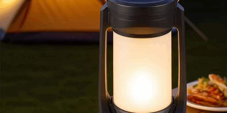 Solar Rechargeable Camping Lantern with LED Light