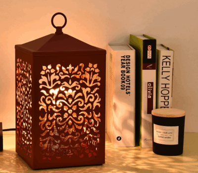 Rustic Wooden Candle Holder Lantern